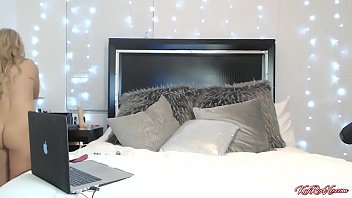 Blonde girl dildo masturbation add