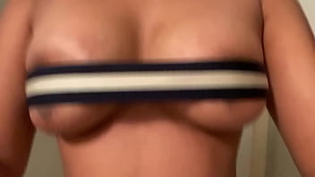 Boobs tied up and bounced