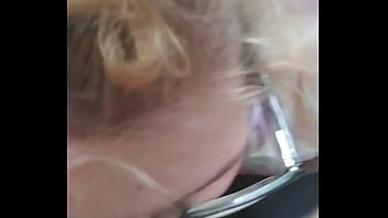 Sloppy whore only swallows half his fat dick