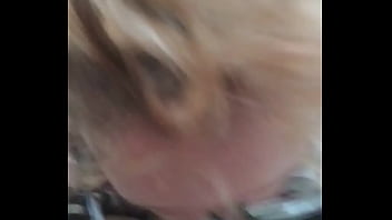 Sloppy whore only swallows half his fat dick