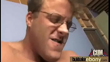 Ebony gets fucked in all holes by a group of white dudes 4