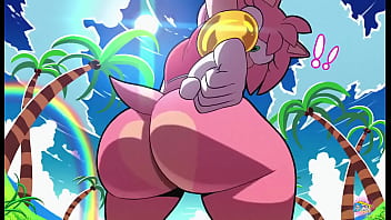 La puta de amy golpea su gordo carnoso y jugoso culo