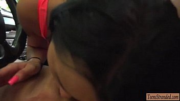 Sexy teen babe gets fucked in the woods