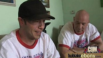 Interracial gangbang with white dicks 28
