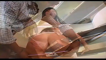 Paullina looks sexy in her white lingerie being pounded by fat black cock