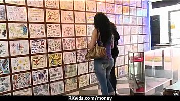 Amateur girl accepts cash for sex from stranger 27