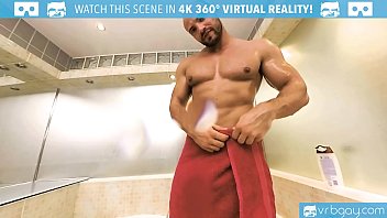 Gay vr porn bald sexy thomas masturbates in the shower