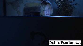 Hot blonde masturbates