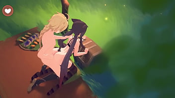 Hu tao catgirl genshin impact animation #13