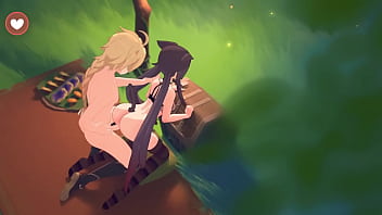 Hu tao catgirl genshin impact animation #13