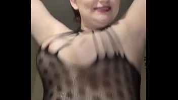 Lingerie teasing big natural tits boob bounce