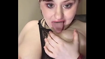 Lingerie teasing big natural tits boob bounce