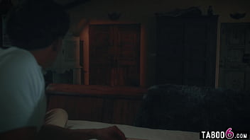 Virgin blonde double penetration fuck by her hung stepbros