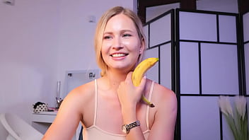 Sexy eating banana