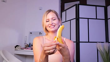 Sexy eating banana