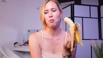 Sexy eating banana