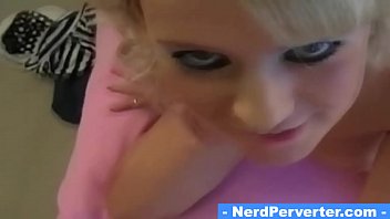 Amateur blonde handles a prick