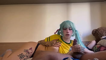 Amberzinha cosplay's hatsune miku ft qrozne