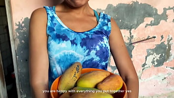 Fund this girl looking for mangos in the woods