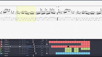 Tablatura multipista