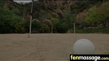 Massage girl sucks the tip for a tip 3