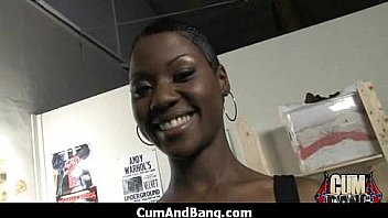 Black girl sucks many white cocks in redneck group 13