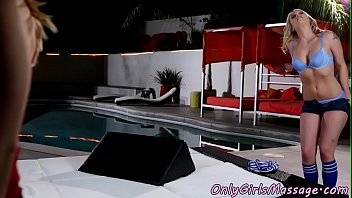 Lesbian masseuse pussylicking dyke outdoors