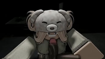 Blonde chick sucks his big black cock