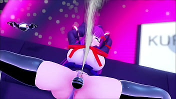 Girl goes dildo riding and dancing