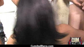 Big booty ebony gangbanged by white dudes 21