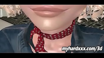 Foxy 3d cartoon blonde honey sucking on a cock