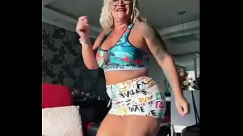 Beautiful grandmother dancing very sexy