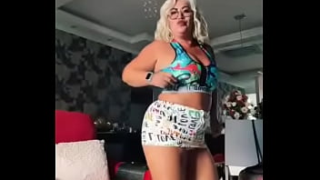 Beautiful grandmother dancing very sexy