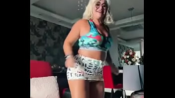 Beautiful grandmother dancing very sexy