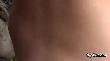 Sweet teenie sucks cock in pov and gets tight cunt nailed