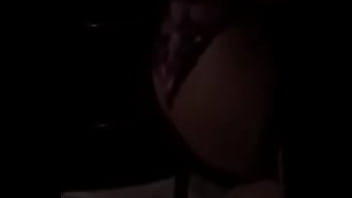 Wife destroying husbands ass with strap on