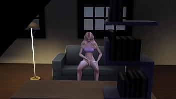 Pussy fingering on sofa