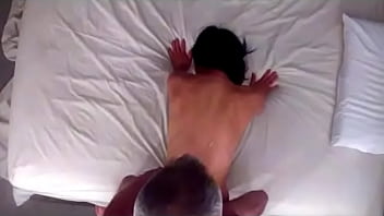 Asian housemaid gets her pussy fucked before breakfast