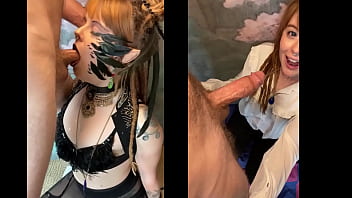 Cosplayer deepthroats her photographer's big juicy cock olivia jarden