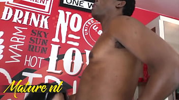 Busty squirting all over the living room with her pink pussy