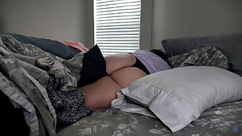 Grinding on my pillow then cumming with my hand