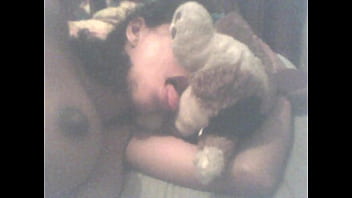 Jade with toy at her boyfriend's house