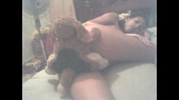 Jade with toy at her boyfriend's house