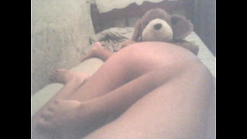 Jade with toy at her boyfriend's house