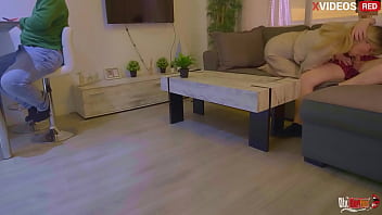 Whore stepmom sucks cock and fucks behind husband's back