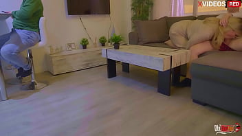 Whore stepmom sucks cock and fucks behind husband's back