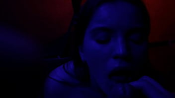 Christmas blowjob and ass licking tiny petite teen pov