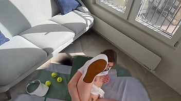 Melody marks plays with her tennis playing pussy in match point braindance spatial vr