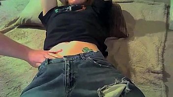 Gay Movie Of Blonde Haired Lukas Lays Back While A Pair Of Mitts thumbnail