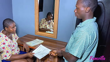 African student visits and fucks his fat ass teacher at home